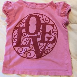 Girls' cotton logo "LOVE" t-shirt